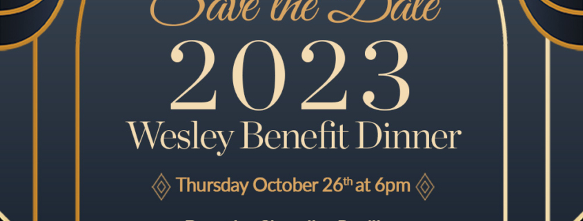 Save the date, benefit dinner 2023
